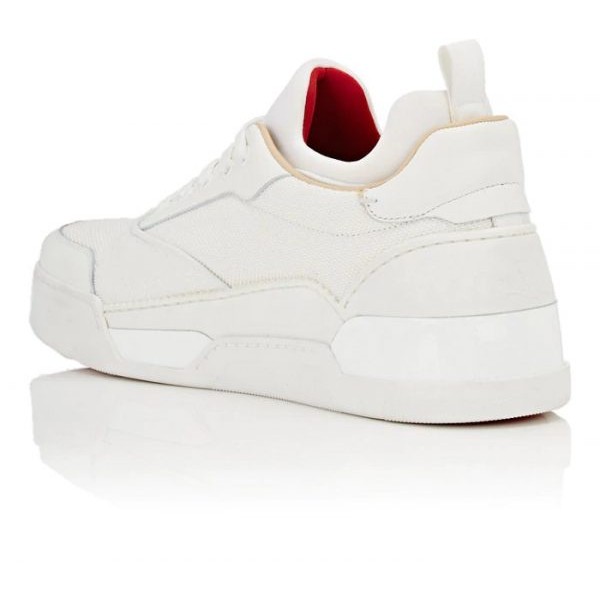 fake Christian Louboutin Aurelien Flat White Sneakers,Louboutin discount, Louboutin outlet